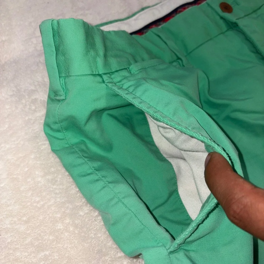 POLO RALPH LAUREN Chino Shorts Mens 32 Green Stretch Classic Fit 9